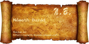 Németh Buzád névjegykártya